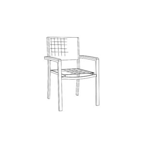 Travira Sling Armchair -Natural Seat