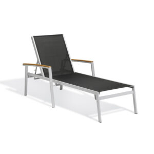 Travira Sling Chaise Lounge -Black Seat