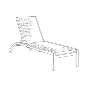 Argento Armless Chaise Lounge -Bellows Seat